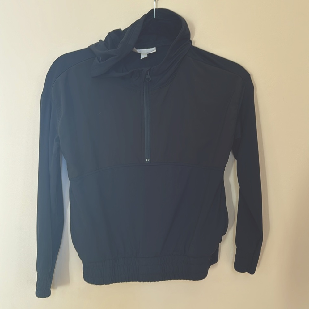 Girls Rockets of Awesome Size 10 Black Hooded Half Zip Pullover